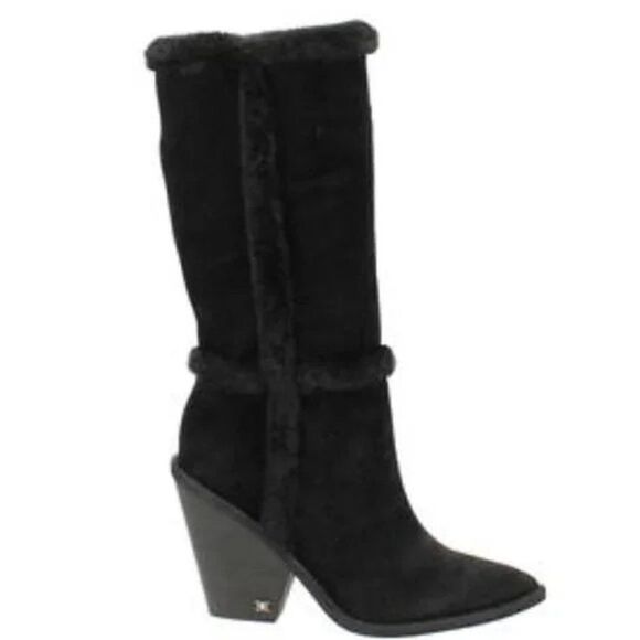 Sam Edelman Ilsa Faux Fur Trim Block Heel Boot Sz 9.5 NWOT - Picture 10 of 14